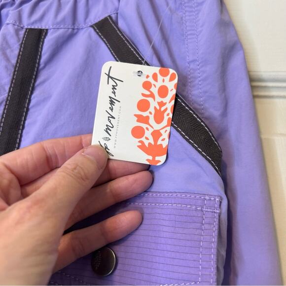 Free People FP Movement Moonbeam Cargo Pant Lilac Purple Womens Size Medium NWT - Picture 6 of 11